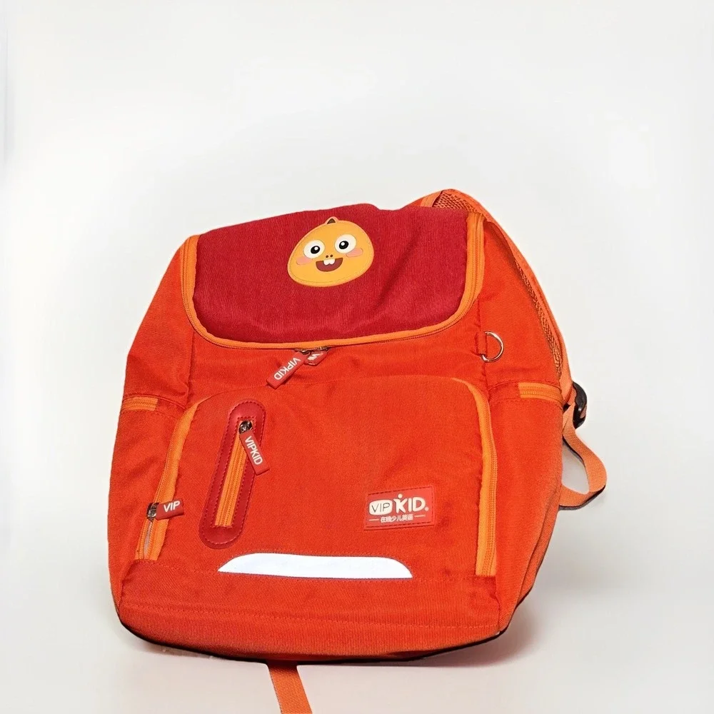 VIPKid Dino Orange and Red Backpack Storage IPad,Tablet,‎ Laptop